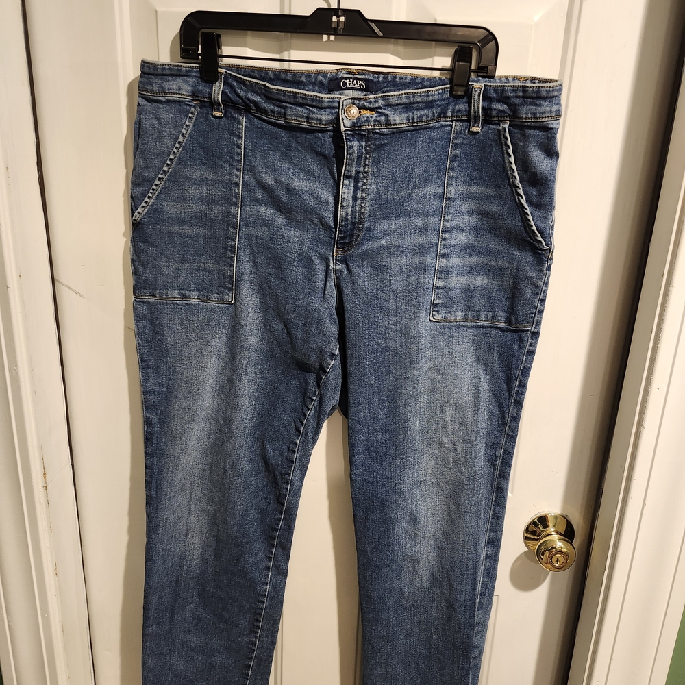 Chaps Blue Straight Leg Jeans Classic Style